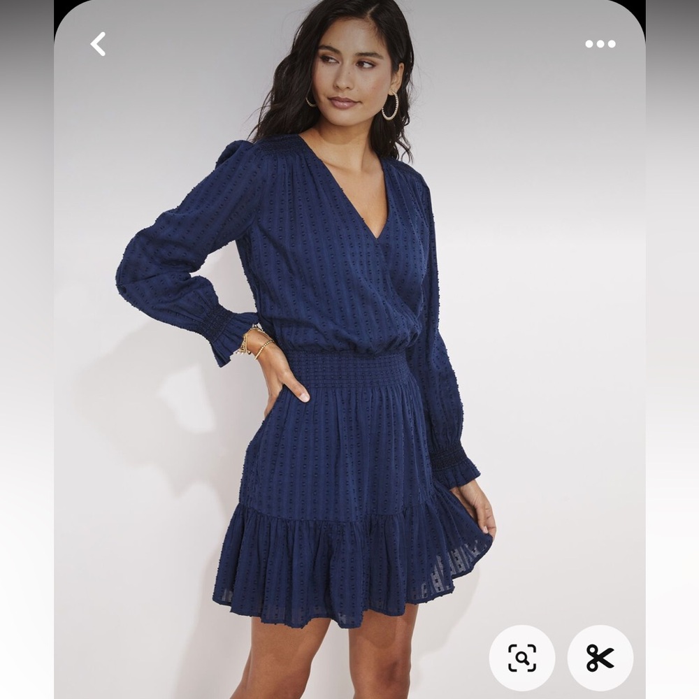 Vineyard Vines Textured Smocked Wrap Dress